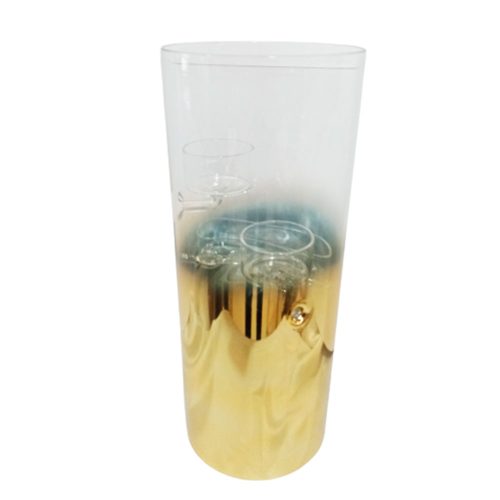 Candelabro de vidrio transparente
