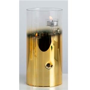 Candelabro de vidrio transparente