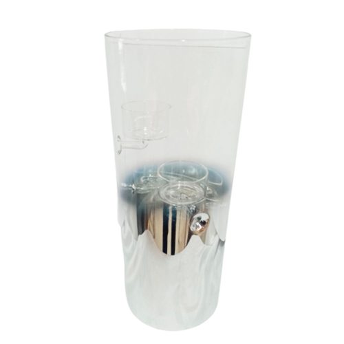 Candelabro de vidrio transparente
