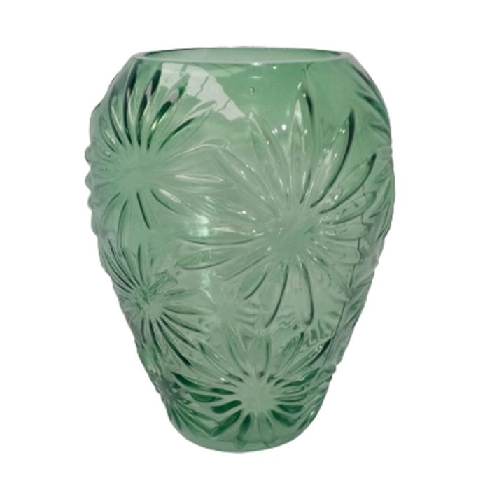 Florero de vidrio verde - Galerías el Triunfo - 120007913289