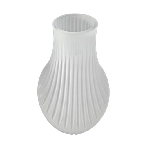 Florero de vidrio blanco