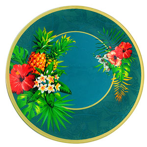 Plato de vidrio diseño