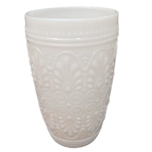 Vaso de cristal blanco
