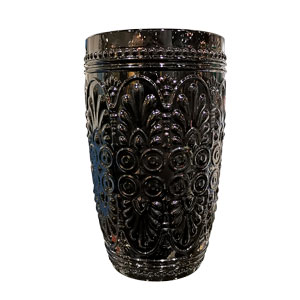 Vaso de cristal negro