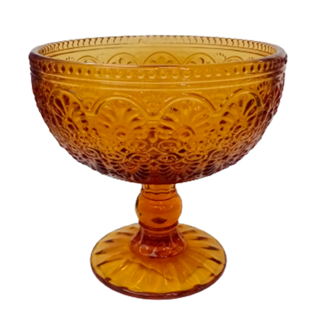 Copa de cristal ámbar - Galerías el Triunfo - 120072447057