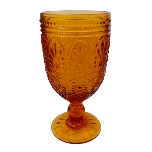 Copa de cristal ámbar
