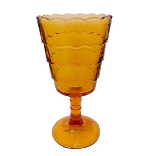 Copa de cristal ámbar
