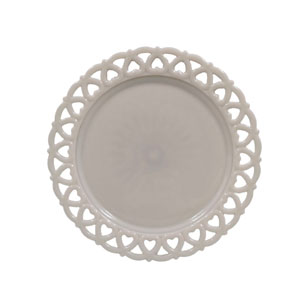 Plato de cristal blanco - Galerías el Triunfo - 120072447066