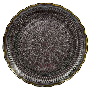 Plato de cristal gris