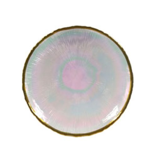 Plato de cristal transparente