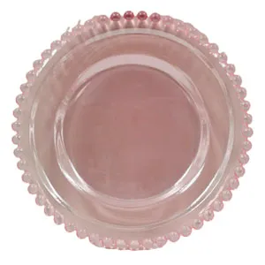 Plato de cristal transparente