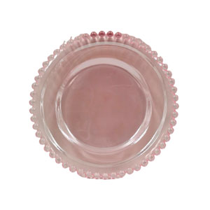 Plato de cristal transparente