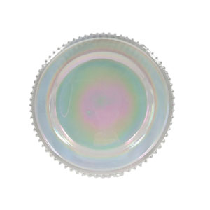 Plato de cristal iridiscente