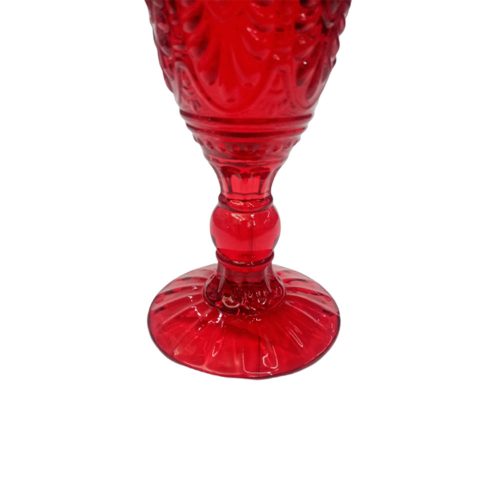 Copa de cristal roja