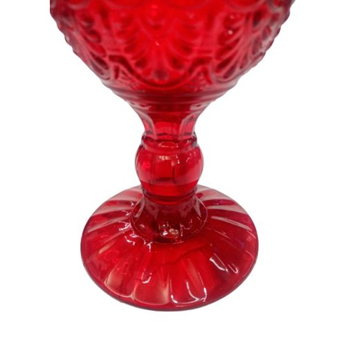 Copa de cristal roja