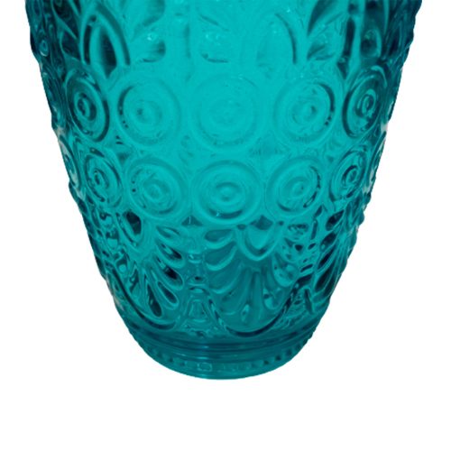 Vaso de cristal azul