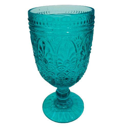 Copa de cristal azul