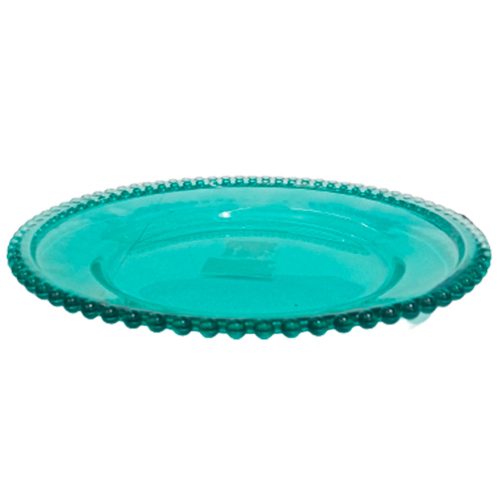 Plato de cristal transparente