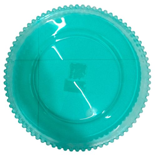Plato de cristal transparente