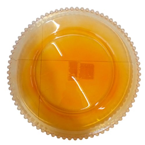 Plato de cristal transparente