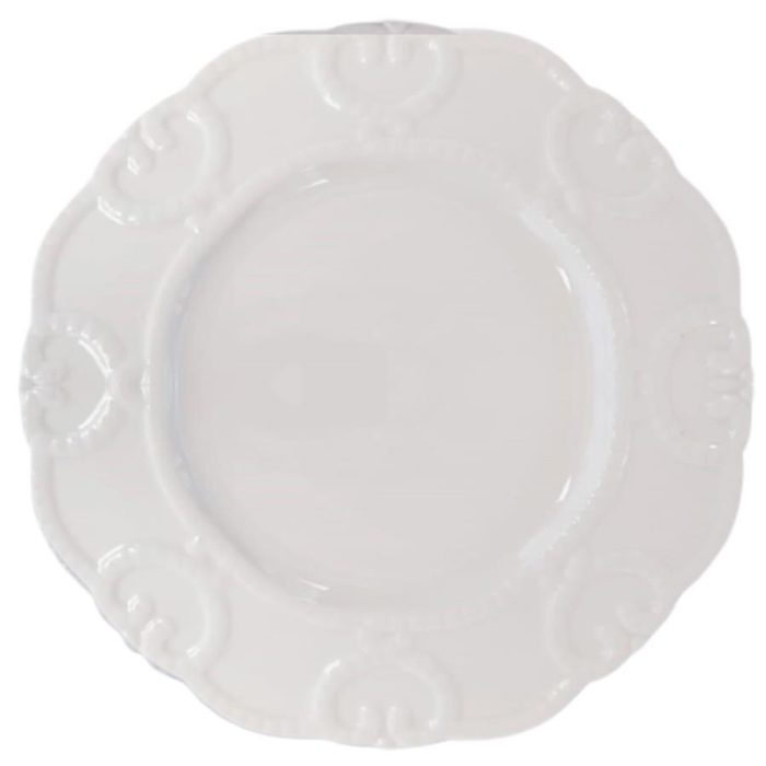 Plato de porcelana blanco - Galerías el Triunfo - 124072276080