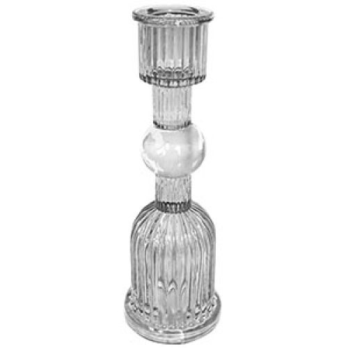 Candelabro de cristal transparente