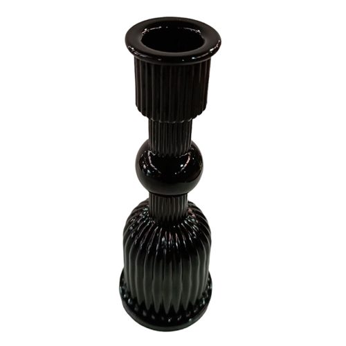 Candelabro de cristal negro