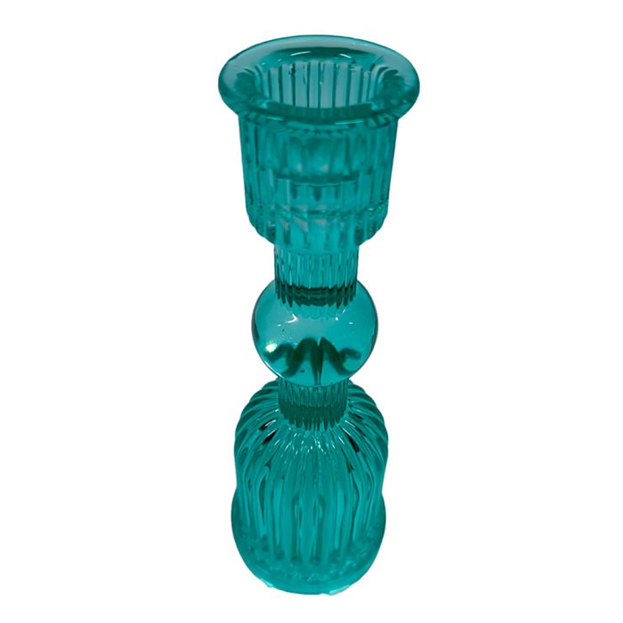 Candelabro de cristal turquesa - Image 2