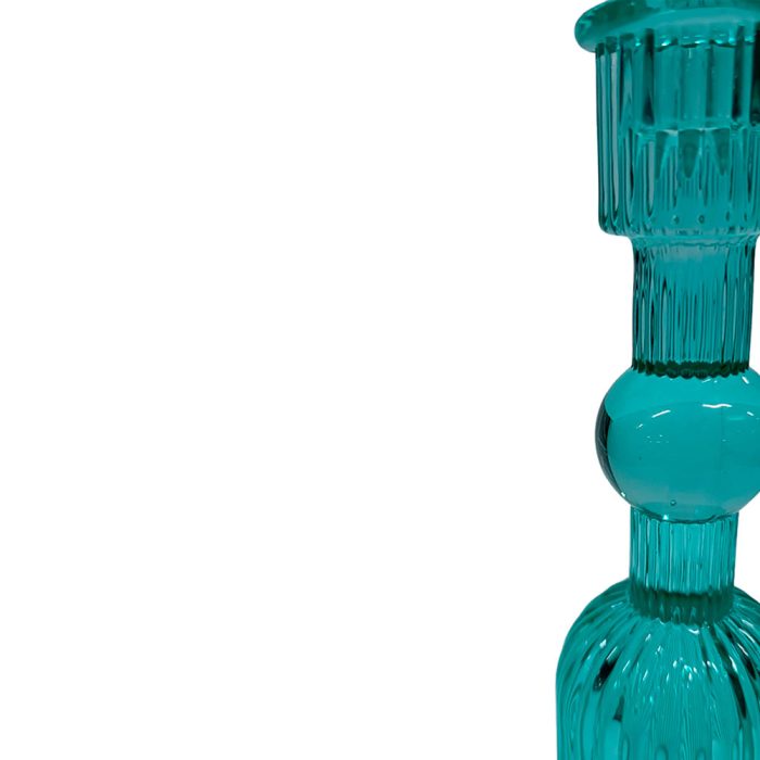 Candelabro de cristal turquesa - Image 3