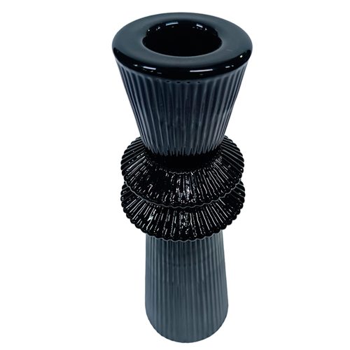 Candelabro de cristal negro