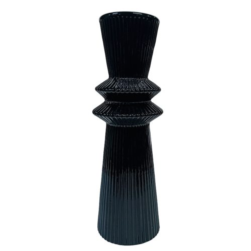 Candelabro de cristal negro