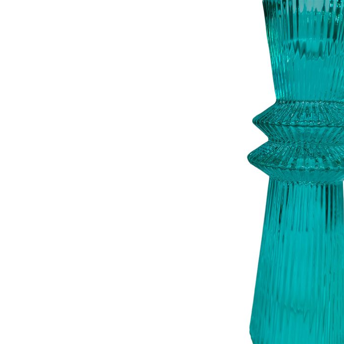 Candelabro de cristal turquesa - Image 3