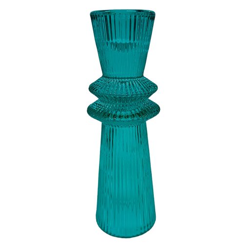Candelabro de cristal turquesa