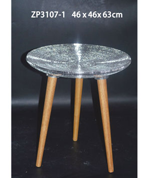 Mesa redonda de cristal