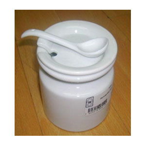 Mermeladera de porcelana blanca