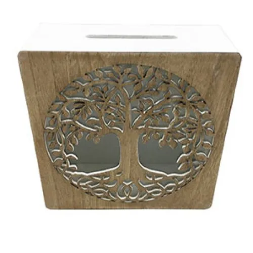 Alcancia de madera diseño
