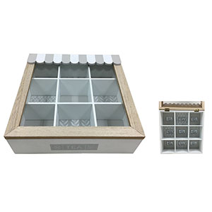 Caja de madera p/Té - Galerías el Triunfo - 153071594130