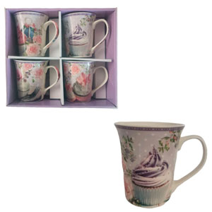 Juego de 4 tazas