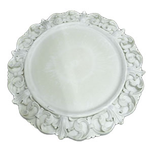 Plato de presentación marfil