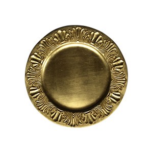 Plato de presentación dorado