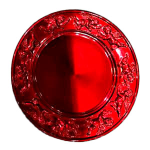 Plato de presentación rojo