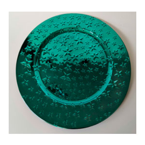 Plato de presentación azul