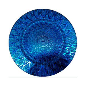Plato de presentación azul