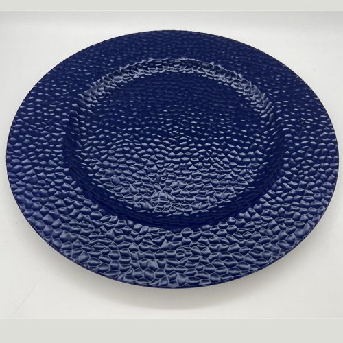 Plato de presentación azul