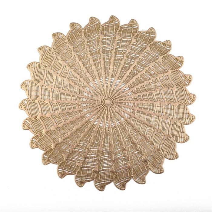 Mantel individual redondo dorado - Galerías el Triunfo - 156072692093