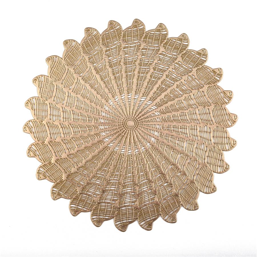 Mantel individual redondo dorado - Galerías el Triunfo - 156072692093