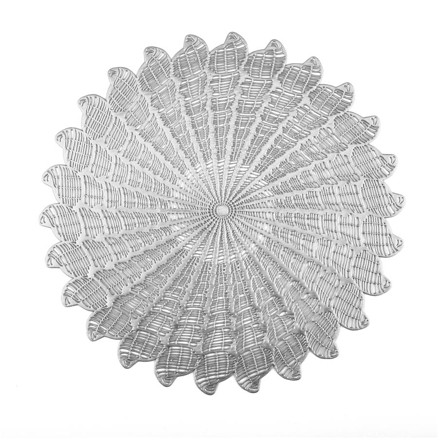 Mantel individual redondo plateado - Galerías el Triunfo - 156072692094