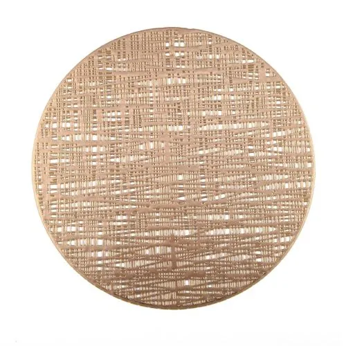 Mantel individual redondo dorado