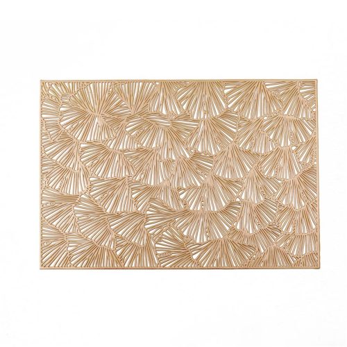 Mantel individual rectangular dorado