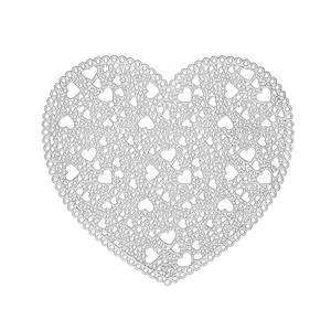 Mantel individual diseño corazón